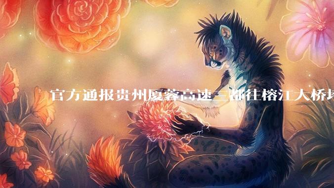 官方通报贵州厦蓉高速三都往榕江大桥垮塌，因持续强降雨诱发山体滑坡导致，目前情况如何？